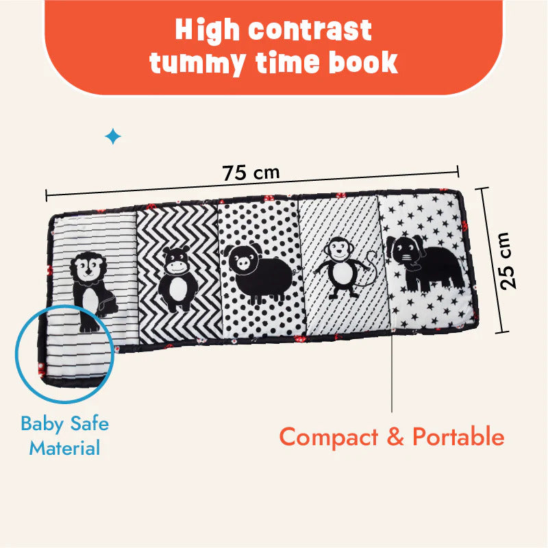 High Contrast Tummy Time Book