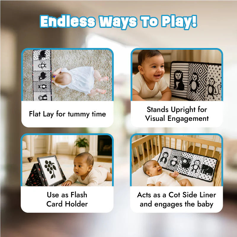 High Contrast Tummy Time Book