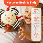 Snuggle Clutch - High contrast sensory soft toy for babies