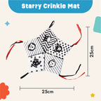 Starry Crinkle Mat for Tummy Time Engagement