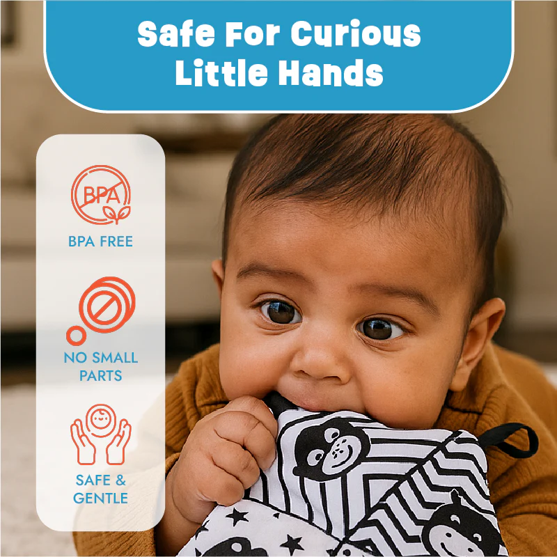 Starry Crinkle Mat for Tummy Time Engagement