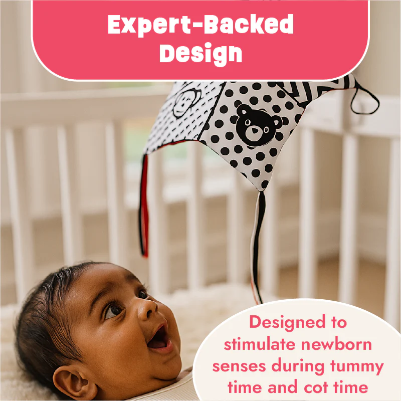 Starry Crinkle Mat for Tummy Time Engagement