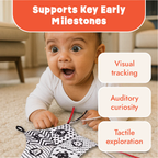 Starry Crinkle Mat for Tummy Time Engagement